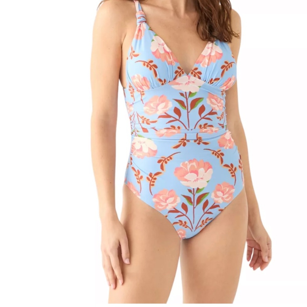Cupshe Floral Printed Braided Strap Swimsuit